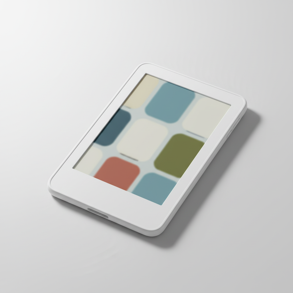Illustratieve afbeelding van een compacte e-reader