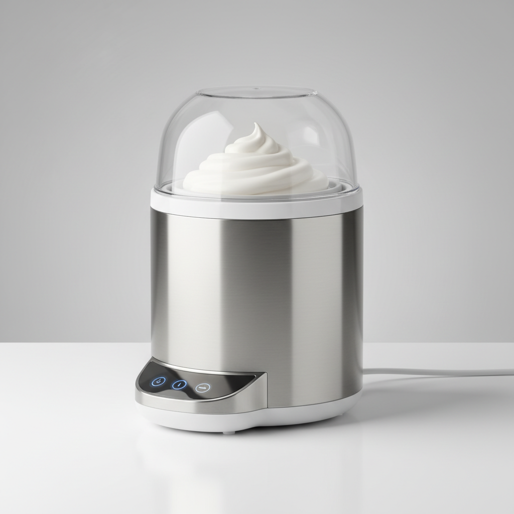 Illustratieve afbeelding van een compacte frozen-dessertmachine